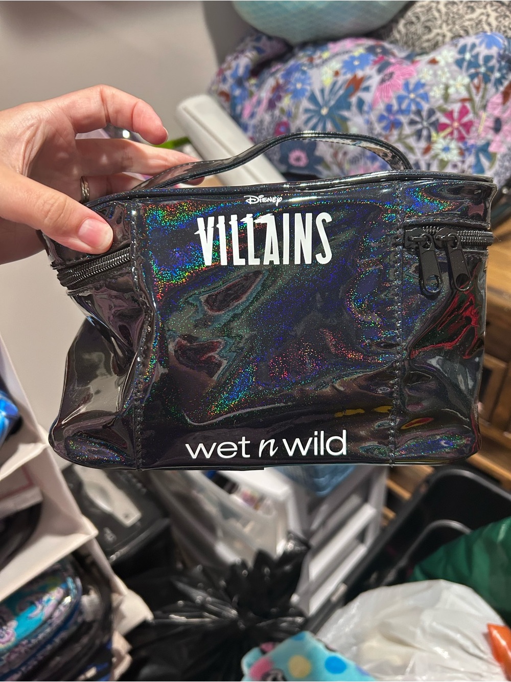 Disney Villains Graphic Cosmetic Bag - Black and Purple - Picture 2 of 2